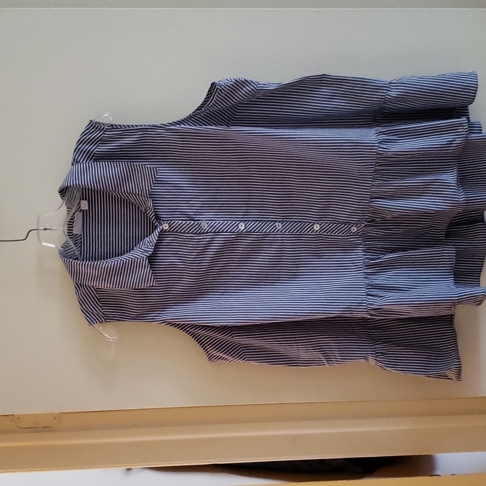 LOGO Lori Goldstein Striped Sleeveless Top Size 2X